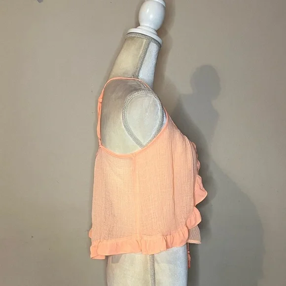 ⭐️3 For $25 Lush Peach Ruffle Women's Top - Picture 3 of 8